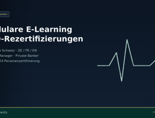 Modulare E-Learning SAQ-Rezertifizierungen
